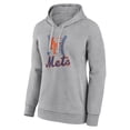thumbnail image 2 of Women's Gray New York Mets Fastball Pullover Hoodie, 2 of 3