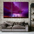 thumbnail image 2 of TISHIRON 3PCS Framed Lightning Storm Theme Canvas Wall Art Set,36"x24" Blue Purple Lightning Canvas Art Decor, 2 of 7