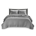thumbnail image 6 of Madison Park Keaton Solid Print 3-Piece Full/Queen Reversible Quilted Coverlet Mini Set, Grey, 6 of 6