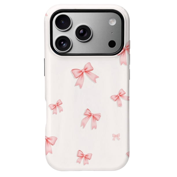 SKLYDDI Funda para iPhone con Moños Rosas Tiernos