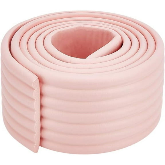Foam Anticollision Strip Corrugated Baby Table Bumper Guards for Furniture Against Corners Pink 80x7mm 2m/roll