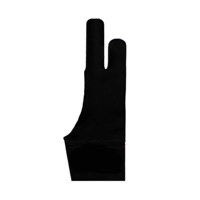 Black Two Finger Anti-fouling Glove For Artist Drawing & Pen Graphic Tablet Pad 