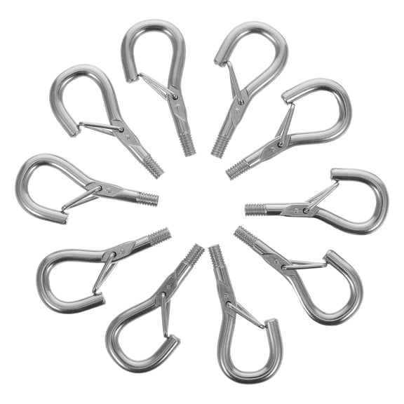 SOPOTUTU 10Pcs Heavy Duty Metal Screw Hooks for Hanging Outdoor Lanterns and Plants