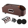thumbnail image 3 of Caja de almacenamiento para colgar en el asiento trasero del reposacabezas del coche, portavasos Universal, servilletero con alfombrillas para tazas, Marrón DYNWAVEMX Organizador del respaldo del asiento del automóvil, 3 of 8