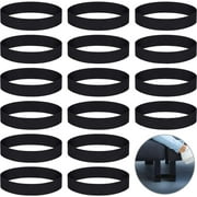 Couch Sectional Connectors Sofa Couch Straps Sofa Rubber Band for Sliding Sofa, Black (16 Pieces)