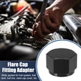 thumbnail image 2 of Unique Bargains 1 Set AN10 Universal Female Flare Cap Port Plug Block Off Fitting Nut Adapter with O-ring Black, 2 of 7