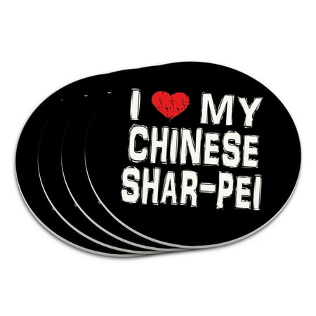 

I Love My Chinese Shar-Pei Stylish Coaster Set