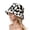 Black White, variant on Women's Bucket Hat Cute Floppy Hat Warm Fall Casual Stretch Soft Foldable Furry Fashion Thick Cap Winter Yellow One Size