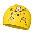 thumbnail image 4 of Rggeeun Toddler Swim Cap Cute Cartoon Pattern Ear Soft Non Irritating Sun Hat Lightweight Summer Cap Boy and Girl Daily Wear Sweet,Yellow,5-12 Years, 4 of 4