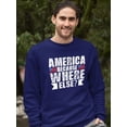thumbnail image 2 of America Where Else Grunge Style Sweatshirt Men -Image by Shutterstock, Male Medium, 2 of 4