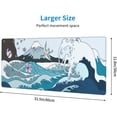 thumbnail image 3 of Japanese Gaming Mousepad, Great Wave and Mount Fuji XL Large Mouse Pad, Extended Keyboard Mats for Desk, Waterproof Big Long Computer Loptop Pads for Women Office, (Blue White, 31.5 * 11.8 in), 3 of 6