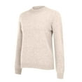 thumbnail image 5 of Womens Mock Neck Long Sleeve Sweater Turtleneck Lightweight Knit, Fall Casual Pullover Top Beige S, 5 of 7