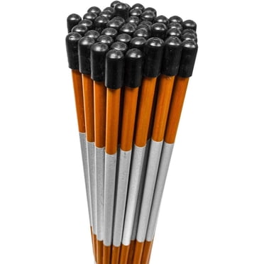 48 In. Reflective Driveway Markers For Easy Visibility At Night Snow Stakes 1 4 In Dia Orange 20 Pack 20sxxgo635122