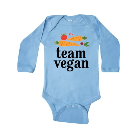 

Inktastic Vegetarian Gift Team Vegan Gift Baby Boy or Baby Girl Long Sleeve Bodysuit