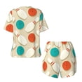thumbnail image 5 of Lsque Vintage Bowling Women's Short-Sleeved Pajama Set - 2 Piece Soft and Lightweight Sleepwear Set-XX-Large, 5 of 9