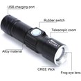 thumbnail image 2 of Bicycle Lights, Zoom Highlight Flashlight, Night Riding Accessories and Equipment, USB Rechargeable Large-Capacity Battery, Automatic Power-Off, Waterproof, 2 of 6
