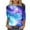 Multicolor#09, variant on JTZGDY Womens 3/4 Sleeve Tops Dressy Casual Plus Size Teen Girls Cute Tie Dye Starry Sky Oversized Tunic Blouse Crewneck Basic Graphic T-Shirts Fashion 2025 Outfit Clothes Multicolor#01 S