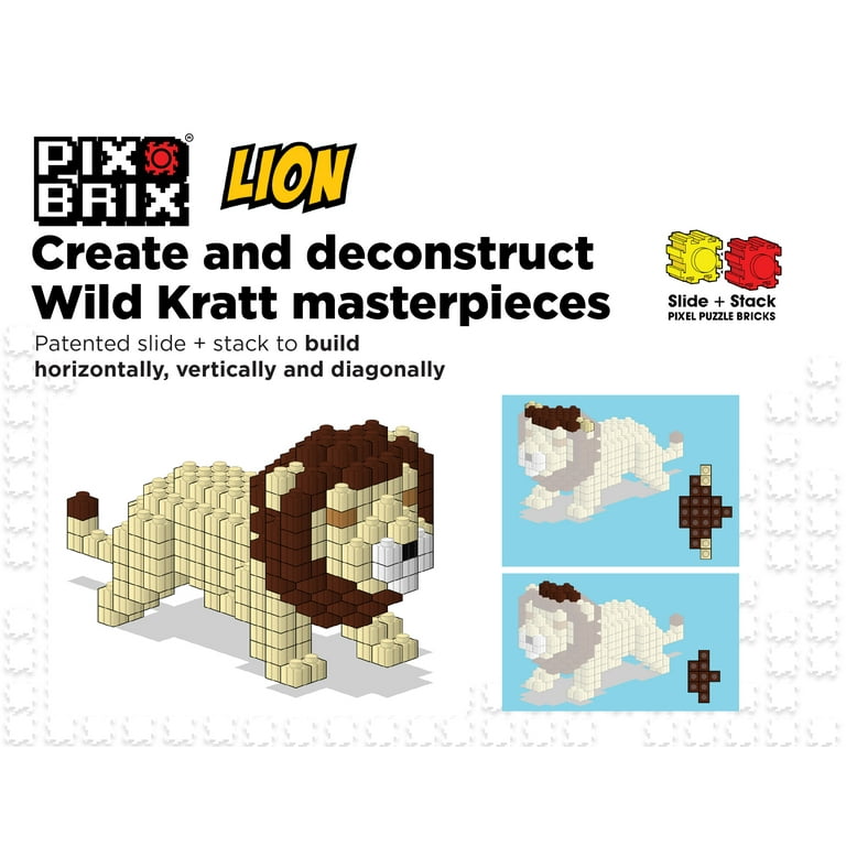 Pix Brix Wild Kratts Pixel Art Kit Lion, 498 Pieces - Walmart.com