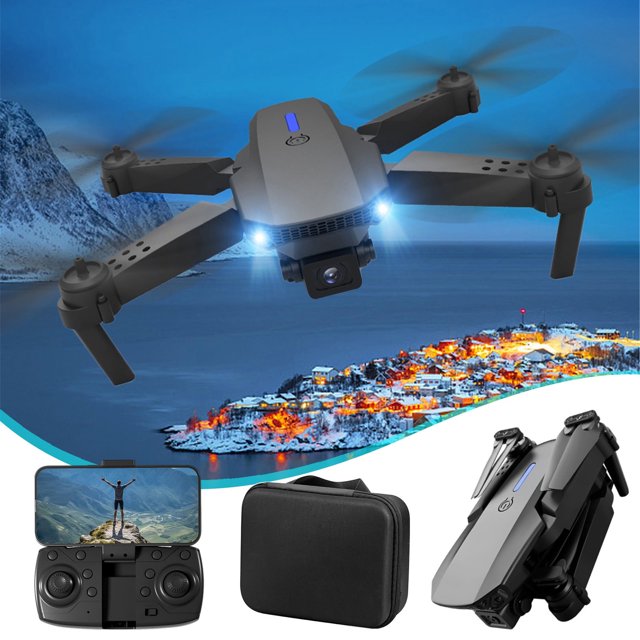 Dron WJSXC FPV con cámara, WiFi, FPV, RC, cuadricóptero con modo sin cabeza, retención de altitud, posicionamiento, juguetes, regalos para niños y adultos, color negro