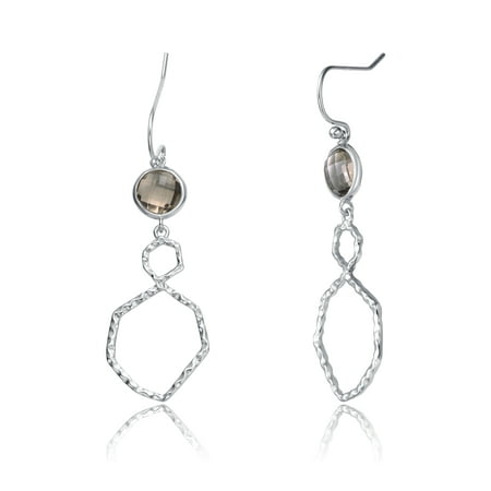 Relaveno Sterling Silver Cubic Zirconia Drop Earrings Relaveno Sterling Silver Cubic Zirconia Drop Earrings