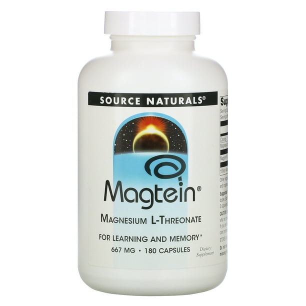 Source Naturals Magtein Magnesium LThreonate 667 mg. 180 Capsules