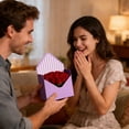 thumbnail image 5 of Valentine Day Bouquet Envelope Foldable Paper Material Thick Sturdy Reusable for Anniversary Wedding Birthday Gift Packaging, 5 of 5