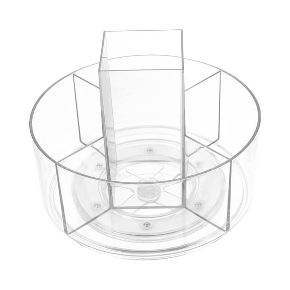 Divided Drink Packet Organizer, Rotating Turntable Organizer, Clear Lazy Susan for Powdered Drink Mix, Water Drink Packet Holder