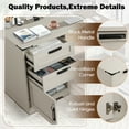 thumbnail image 2 of Magic Union L Shaped Executive Desk with Drawers, Home Office Desks with Charging Station, File Drawer, Lockable Adjustable Storage Cabinet, Large Corner Computer Table for Work And Study, 2 of 8