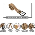 thumbnail image 3 of European Leather Works Rustic Heavy Duty Full Grain Leather Belt for Men - Size 1.53.8 cm Wide & 32" to 46" Length, 3 of 9