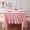 Coral Pink-70" x 52" (Rectangular), variant on Black White Plaid Gingham Ruffled Table Cloth For Round End Nightstand  Washedton Classic Farmhouse Checker VintDecorative Tablecloth - Dia.51