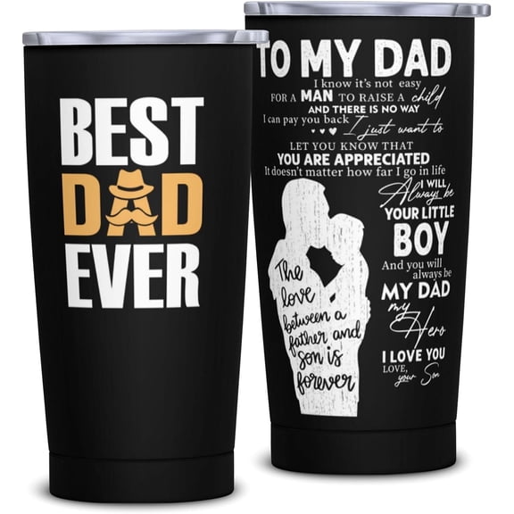Dad Gifts from Son, Birthday Gifts for Dad from Son, Gifts For Dad From Son, To My Dad 20oz Tumbler with Lid And Straw, Best Dad Gifts from Son, Fathers Gifts from Sons