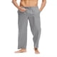thumbnail image 5 of Pantalones largos para hombre, color liso, con bolsillos ajustados, pantalones largos para hombre, pantalones de poliéster y algodón., 5 of 6
