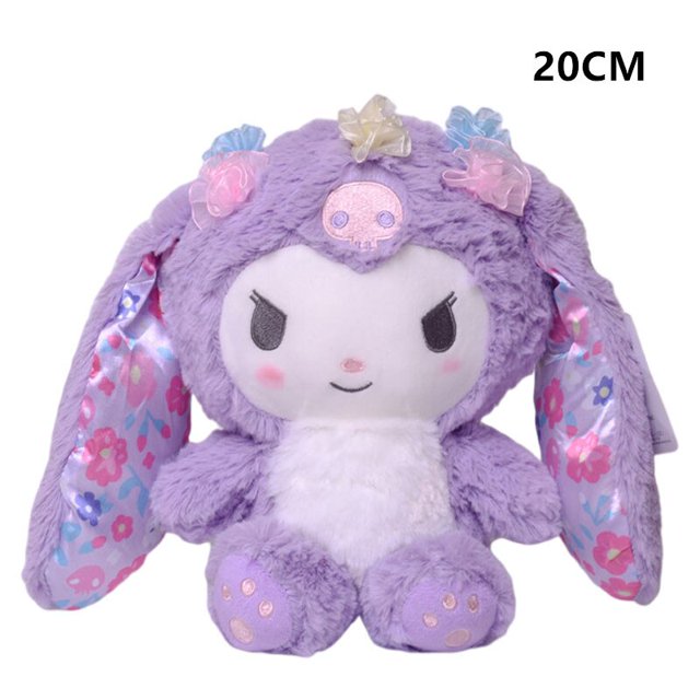 Muñeco de peluche de Sanrio para niños, juguete de 22/25cm con imagen de Anime, Kuromi Mymelody, Cinnamorol, almohada para regaloKuromi 23 Fivean Toy model