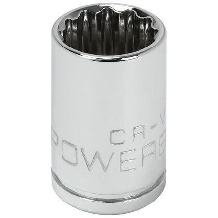 UPC: 0028907053578 | Powerbuilt 3/8 Inch Drive x 13 MM 12 Point Shallow Socket – 641018