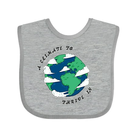 

Inktastic A Climate to Thrive in with Cartoon Earth Gift Baby Boy or Baby Girl Bib