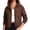 Brown, variant on NAYTOAO Women's Cropped Utility Jacket, Zip Up Lightweight Outerwear with Flap Pockets