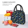 thumbnail image 5 of Daiia Funny Spaceships Pattern Lunch Bag , Insulated Lunch Box, Small Leakproof Cooler Food Lunch Containers Reusable High Capacity Lunch Tote Bags-One Size, 5 of 6