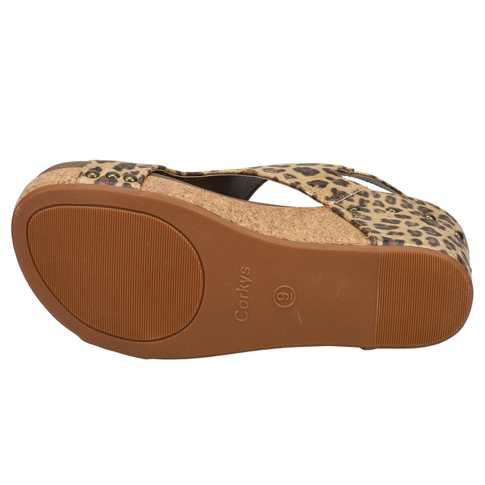 Carley Leopard Casual Sandals - Walmart.com