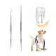 thumbnail image 3 of Raspador Y Raspador De Dientes Para Perros, Removedor De Sarro Para Mascotas Con Diferentes ángulos, Herramientas De Limpieza De Dientes De Acero Inoxidable De Doble Cabeza Para ANGGREK Otros, 3 of 8