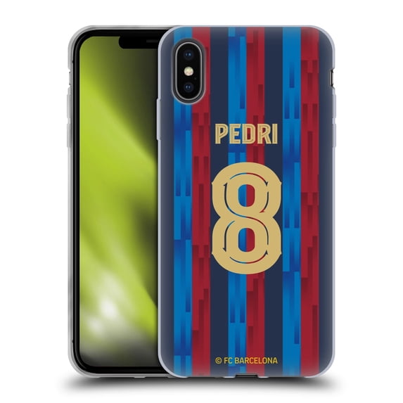 Head Case Designs Officially Licensed FC Barcelona 2022/23 Players Home Kit Pedri Soft Gel Case Compatible with Apple iPhone XS Max
