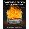 thumbnail image 3 of LEGACY HEATING Cyberpit One 25 inch Slatted, Stainless Steel Smokeless Fire Pit, Wood Burning Fireplaces w/ Pull-Out Ash Pan,Carry Handle Bonfire, 3 of 8