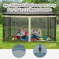 thumbnail image 4 of Homiyad 10x12 Gazebo with Netting, Canopy Tents with Zippers, black rings, high-quality polyester, Washable, (Sidewall Only) Cream | Aosom.com, 4 of 8