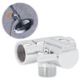 thumbnail image 3 of Desviador De Brazo De Ducha, Válvula Desviadora De Cabezal De Ducha Profesional, Pulido Fino, Núcleo Completo, Cobre Cromado, Fácil De Instalar Para Cabezal De Ducha De Mano, 3 of 7