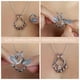 thumbnail image 4 of Collar con forma de anillas en plata de ley Emily C, diseño de festoneado, 4 of 8