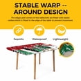 thumbnail image 4 of Red Snowman Christmas Table Cloths for 4 Foot Rectangle Tables, Snowflake Xmas Tree Winter Elk Patio Waterproof Elastic Fitted Tablecloths, Washable Rectangular Table Cover for Camping, 4 of 8