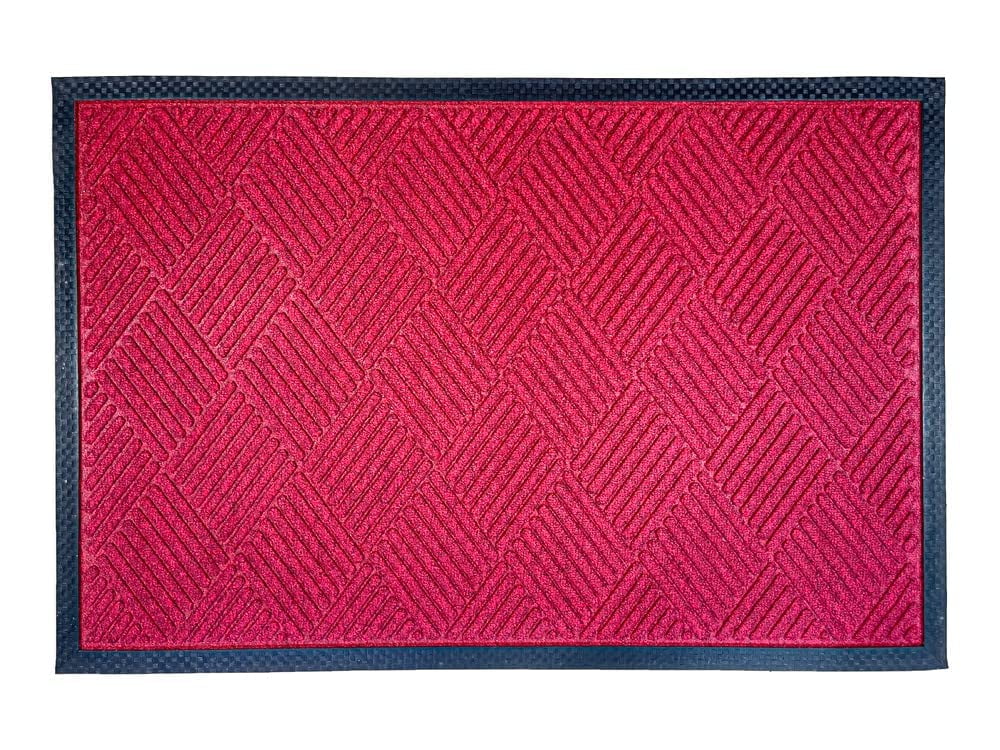 Envelor Indoor Outdoor Doormat Black 24 in. x 36 in. Chevron Floor