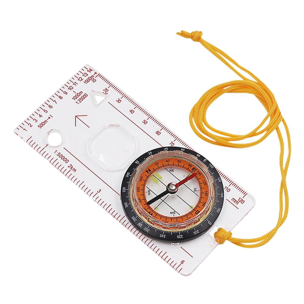 Fiada Navigation Compass with Waterproof Map Case Orienteering Compass Boy Scout Compass Map Ruler and Transparent PVC Waterproof Map Case Pouch Hiking Map Holder for Expedition Camping Orienteering 