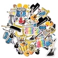 thumbnail image 4 of 35pcs-50pcs Colorful Musical Stickers Cartoon Instrument Decals Guitar Stickers for Laptops Suitcases Phones, 4 of 9