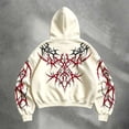 thumbnail image 5 of Men's Y2k Goth Graphic Zip Up Hoodies Long Sleeve Grunge Punk Graphic Print Streetwear Oversized Hooded Sweatshirt With Pocket W001-Beige XXXXL, 5 of 7