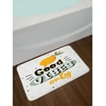 thumbnail image 2 of Saying Bath Mat, Creative Graphic with Positive Phrase and Lemon, Plush Bathroom Decor Mat with Non Slip Backing, 29.5" X 17.5", Orange Sage Green, by Ambesonne, 2 of 2